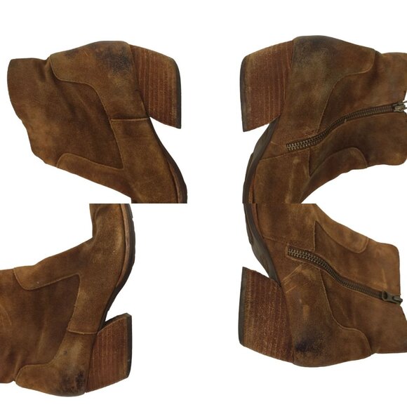 Kork Ease Side Zip Suede Ankle Boots Womens Size 7.5 M Booties Brown K48523 - Picture 11 of 14
